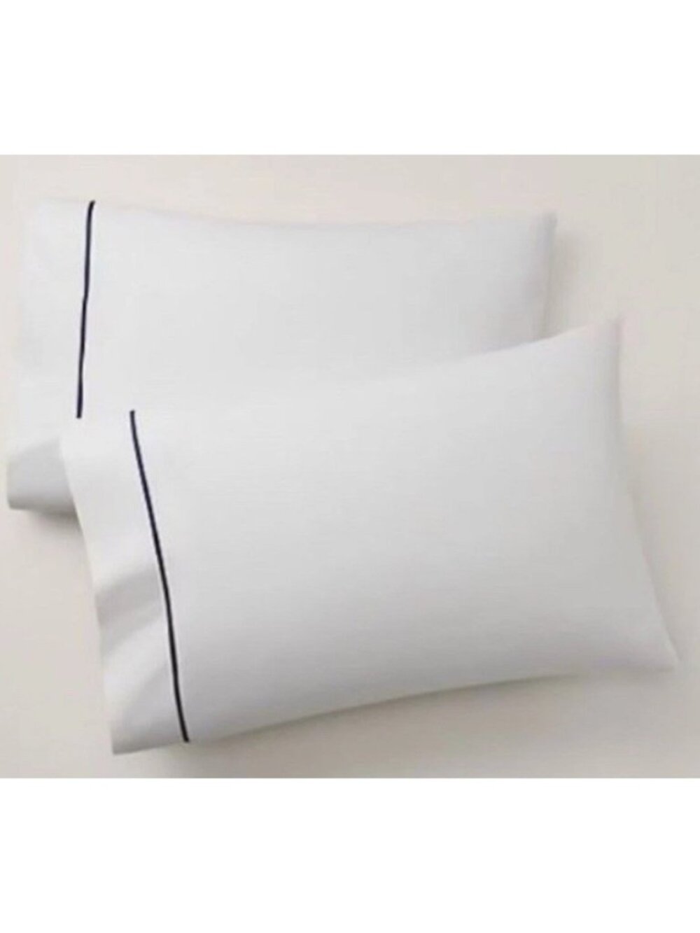New Ralph Lauren Palmer Percale 2 King Pillowcases Organic Cotton Loft Gray